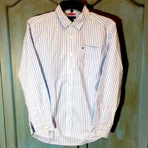 Tommy Hilfiger Blue & White Long-sleeved Shirt for Boys